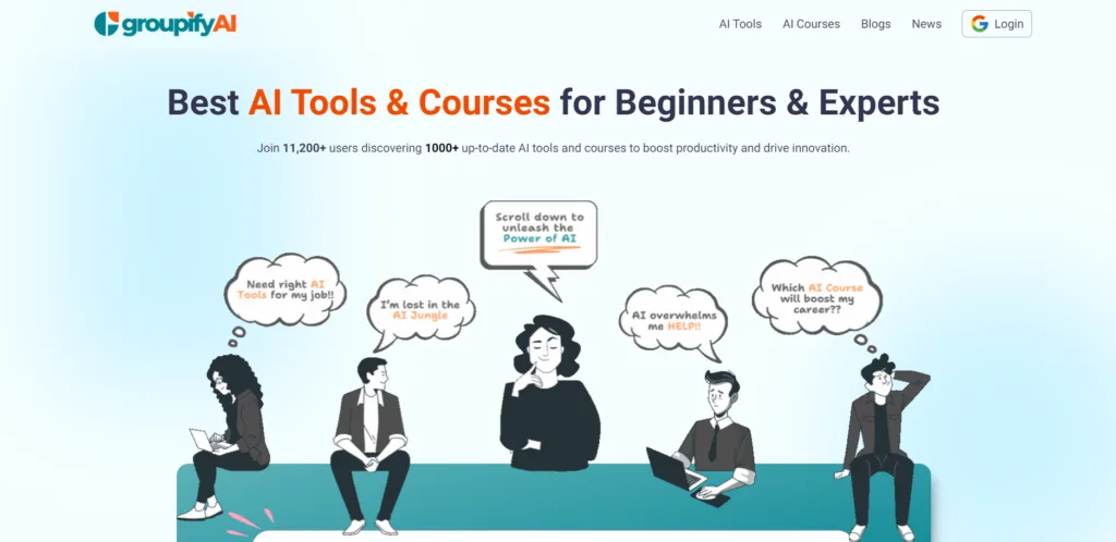 GroupifyAI - GroupifyAI offers a streamlined directory of verified AI tools and courses with exclusive deals