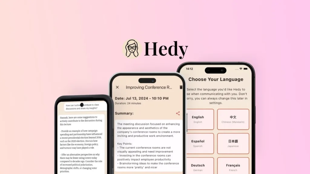 Hedy AI - Your AI-powered assistant for navigating professional conversations with confidence