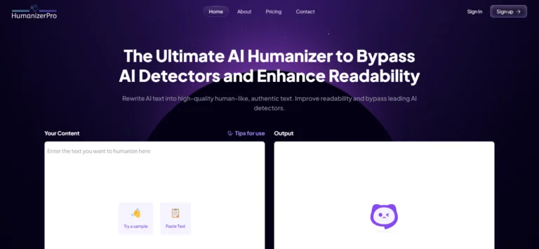 Humanizer PRo - Use the cutting-edge AI Humanizer tool that turns your AI-generated text into language that flows like a real conversation. No more robotic sentences or monotonous AI patterns. HumanizerPro uses sophisticated algorithms and AI models to fool even the cleverest AI detectors such as GPTzero