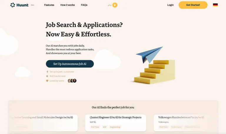 Huunt - Huunt.AI transforms your job hunt with cutting-edge AI technology. Designed to simplify your search