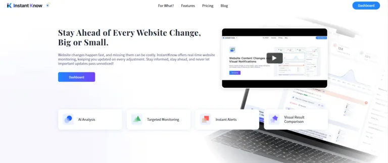 INSTANTKNOW - Tired of missing website updates? With InstantKnow