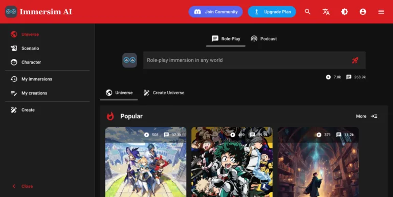 ImmersimAI - Immersive and narrative-driven role-play in any world