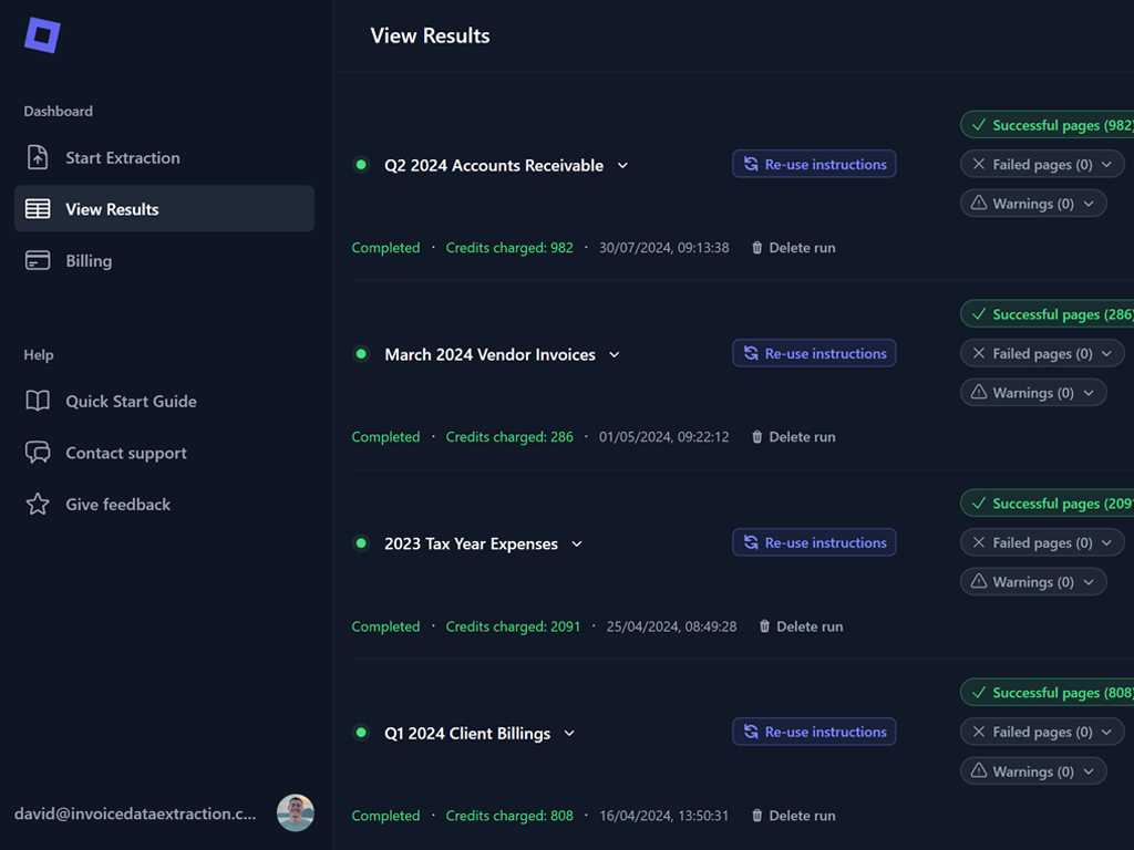 Invoice Data Extraction - Extract specific data from mixed-format invoices quickly and accurately. Our AI-powered tool saves users hours of manual data entry by bringing enterprise-level bookkeeping automation to small and mid-sized businesses and accountants.