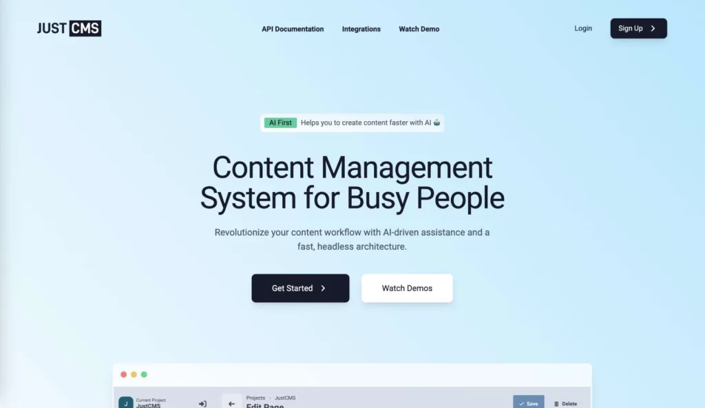 JustCMS - JustCMS is an AI-powered platform that simplifies content creation and delivery—so you can focus on innovation