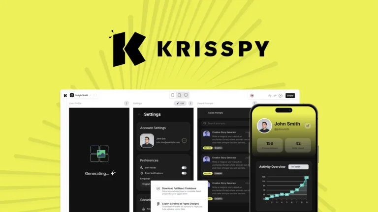 Krisspy - Easily build user-centric app interfaces and entire products with this AI-powered platform