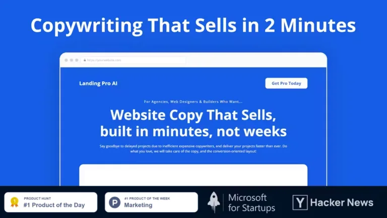 LandingPro AI - AI that writes website copy that actually sell + gives you a conversion-oriented wireframe in less than 2 minutes