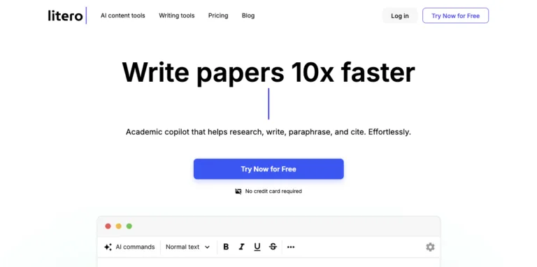 Litero.ai - Litero is an AI co-writer that helps students research