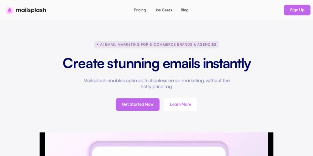Mailsplash AI - Mailsplash is your AI email marketer. From copywriting to seamless design customization