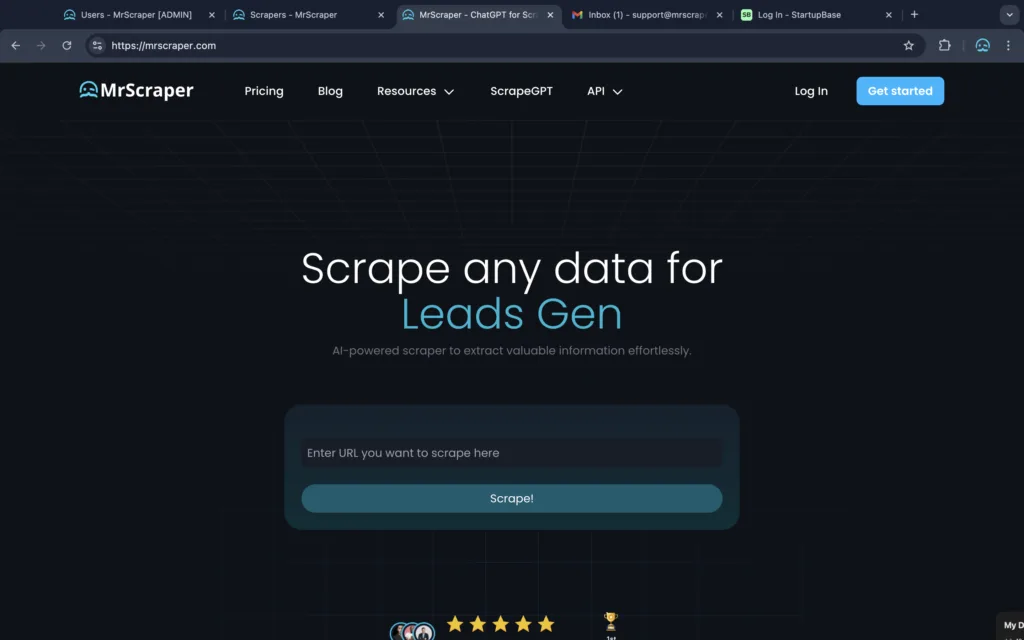 Mrscraper - AI-powered scraper to extract valuable information effortlessly.