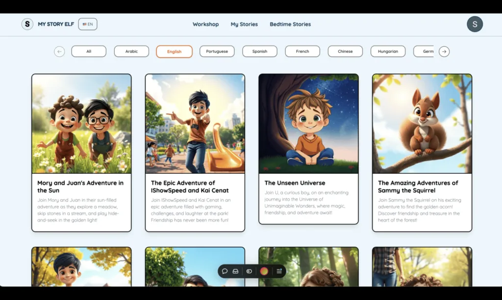 My Story Elf - MyStoryElf is a web app that empowers parents