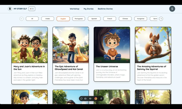 My Story Elf - MyStoryElf is a web app that empowers parents