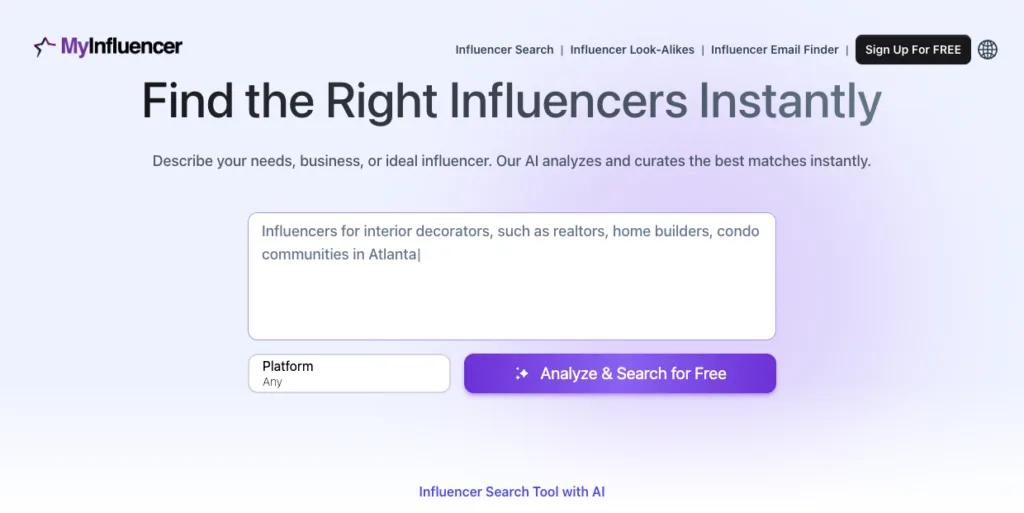 MyInfluencer - Precise Influencer Research for Niche Success