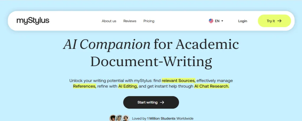 MyStylus - MyStylus - AI Writing Assistance for Researchers.