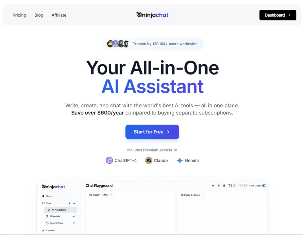 Ninjachat AI - NinjaChat AI is a powerful all-in-one platform that integrates multiple advanced AI models