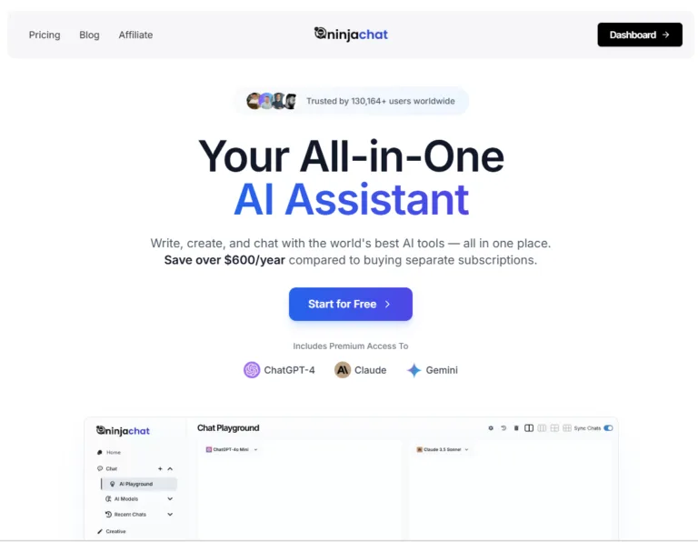 Ninjachat AI - NinjaChat AI is a powerful all-in-one platform that integrates multiple advanced AI models