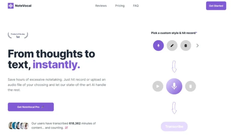 NoteVocal - NoteVocal is an audio transcription app utilizing the OpenAI Whisper API. Users can either upload audio files of up to 25MB or directly record themselves in the browser of their choice.