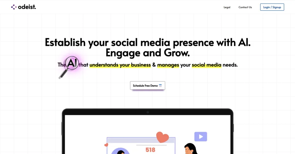 Odeist AI - Odeist is an AI-powered social media discovery and engagement tool designed to establish and manage your brand's social media presence.