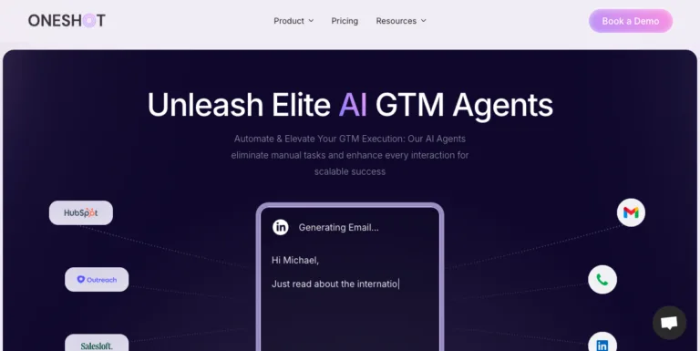 OneShot - AI- Powered Prospect Insights: Directly integrates with Outreach