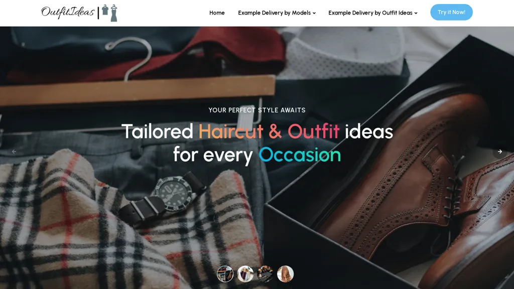 OutfitIdeas - OutfitIdeas provides a complete lookbook with AI-driven haircut and outfit recommendations for your style and occasion. It includes visualizations