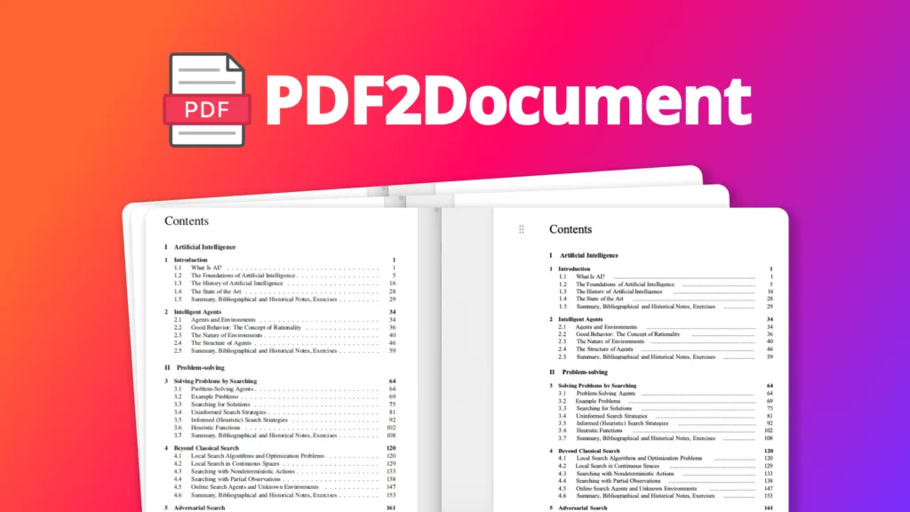 PDF2Document - Transform Your PDFs to Word with Unmatched Precision.
