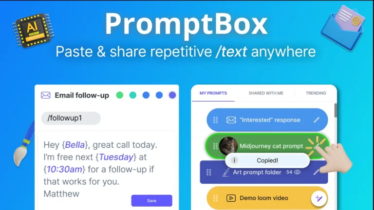 PromptBox - Beautiful text management - Beautifully store
