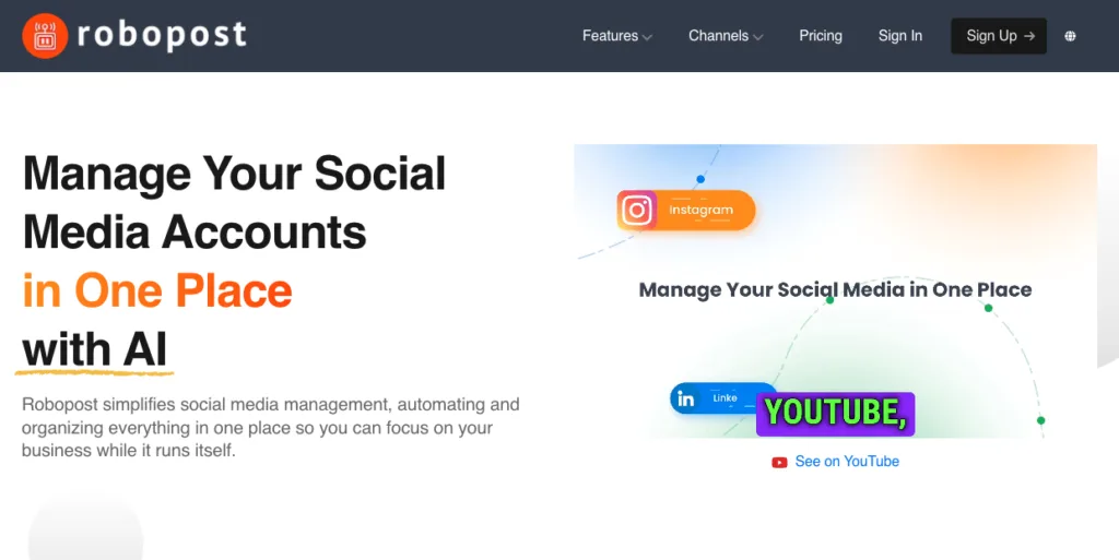 Robopost - Social Media Management Service