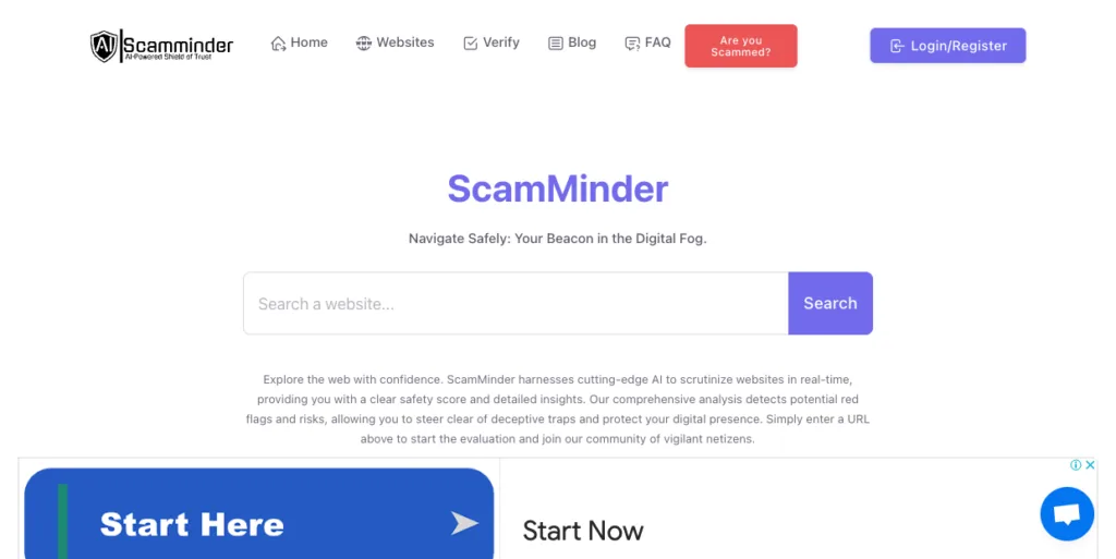 ScamMinder - "Safeguarding users against scams online effectively."