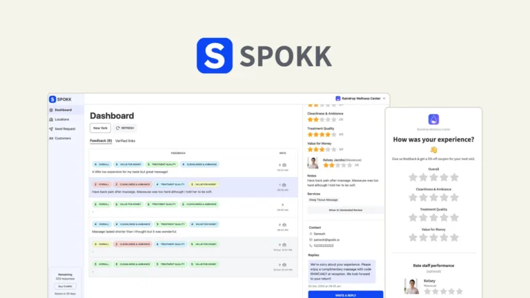 Spokk - Get customer feedback and 5-star reviews in under 15 seconds