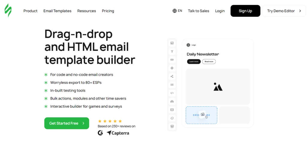Stripo.email - Drag-n-drop and HTML email template builder