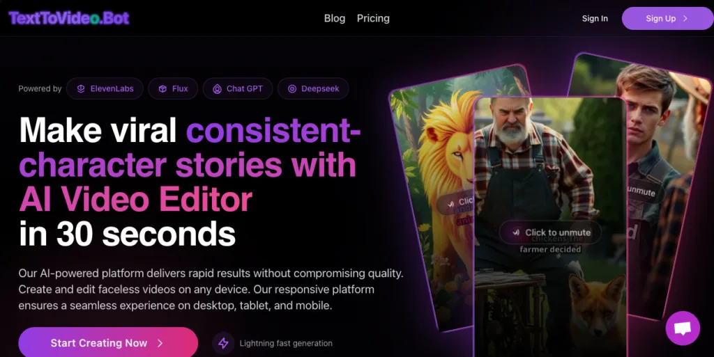TextToVideo.Bot - TextToVideo.Bot is an AI tool which generates interesting TikTok (Reels