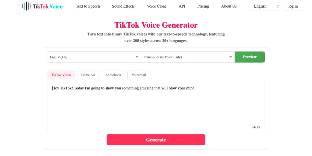 TikTok Voice - TikTok voice is an AI powered tts
