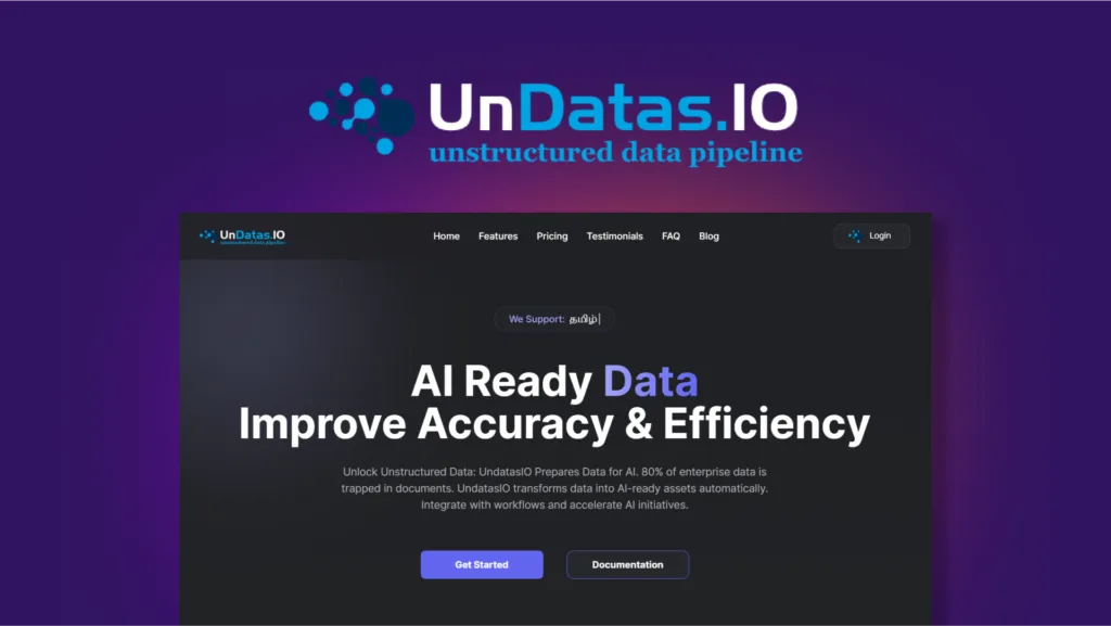 UnDatas.IO - Unstructured simplifies building unstructured data pipelines for LLMs.