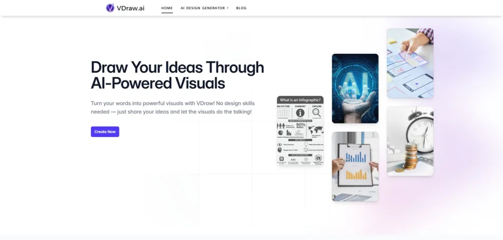 VDraw - Turn your words into powerful visuals with VDraw! No design skills needed — just share your ideas and let the visuals do the talking!