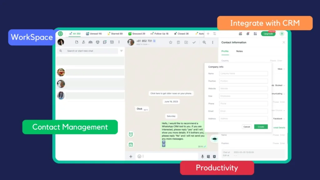 WAPlus - WhatsApp CRM - Schedule Messages