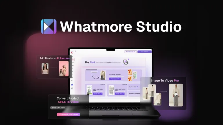 Whatmore Studio - Turn product images and URLs into stunning ad-ready videos using AI production tools