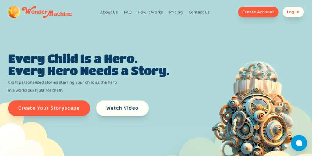 WonderMachine - Craft personalized stories starring your child as the hero in a world built just for them.