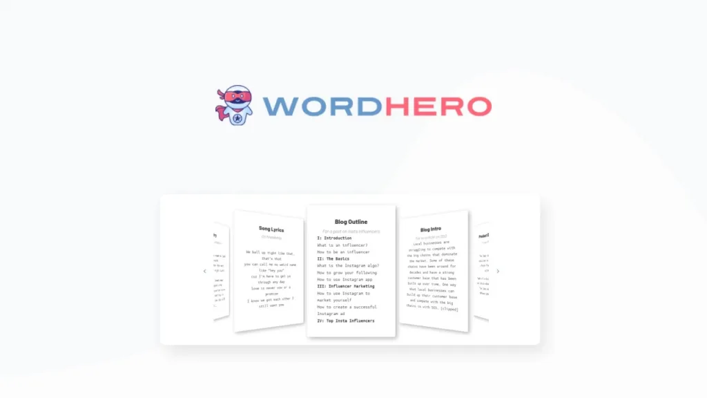 WordHero - AI Content Writer - Use AI to generate original blog posts