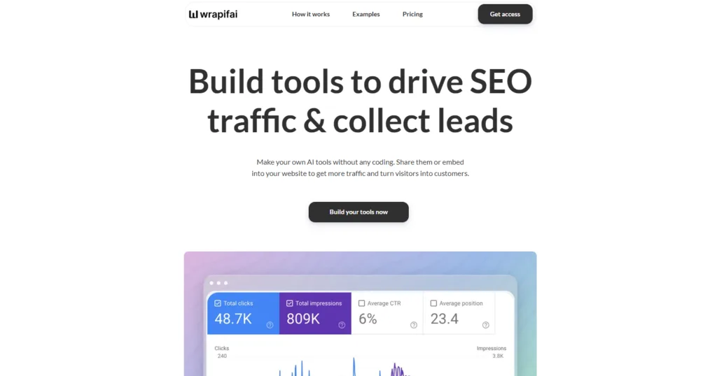 Wrapifai - Customize and embed AI-driven tools on your website effortlessly with Wrapifai. Our platform provides an intuitive interface that allows you to create personalized solutions without any coding knowledge. Enhance your website with ease using Wrapifai.