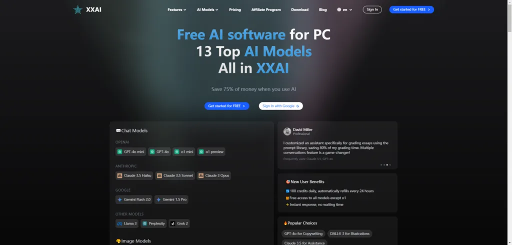 XXAI - Free AI software for PC