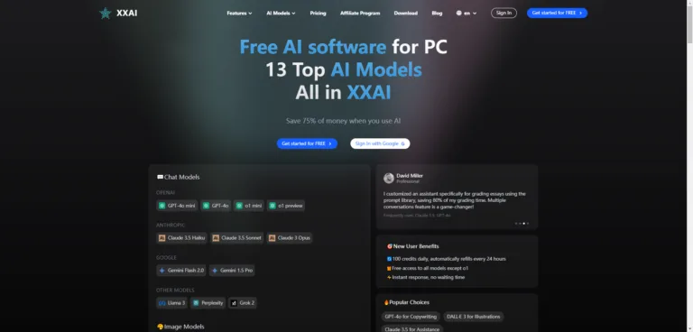 XXAI - Free AI software for PC