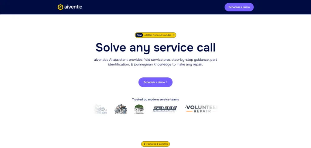 aiventic - aiventics AI assistant provides field service pros step-by-step guidance