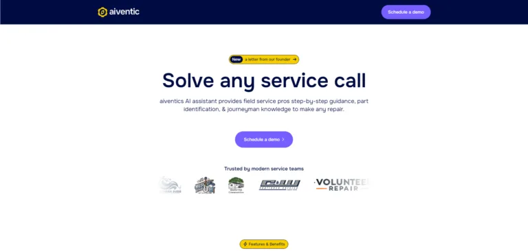 aiventic - aiventics AI assistant provides field service pros step-by-step guidance