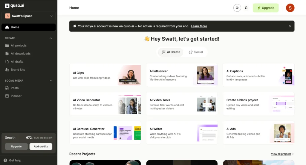 quso ai - quso.ai: All-in-one Social Media AI Marketing Team. Create