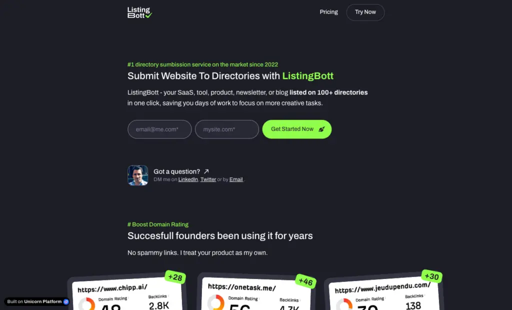 ListingBott - Listing Bot - #1 for directory submission sites! Over 10