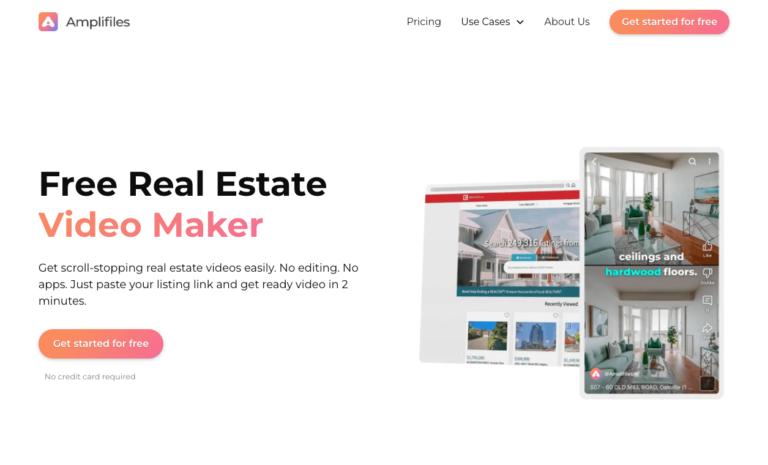 Amplifiles - Turn Real Estate Listings into engaging videos Instantly — Just paste the URL