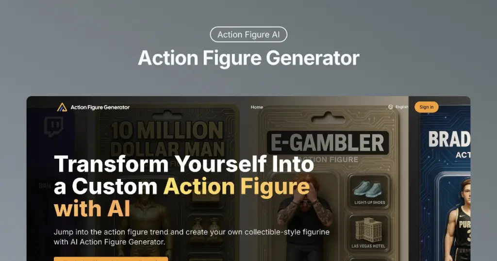 Action Figure Generator - Create personalized action figures with our AI-powered Action Figure Generator. Turn your photos into collectible figurines.