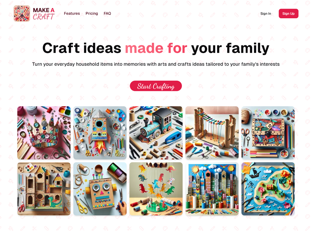 Make A Craft - Make A Craft helps you turn everyday bits and bobs into meaningful moments with your family. Just pop in what your child loves and what materials you’ve got lying around