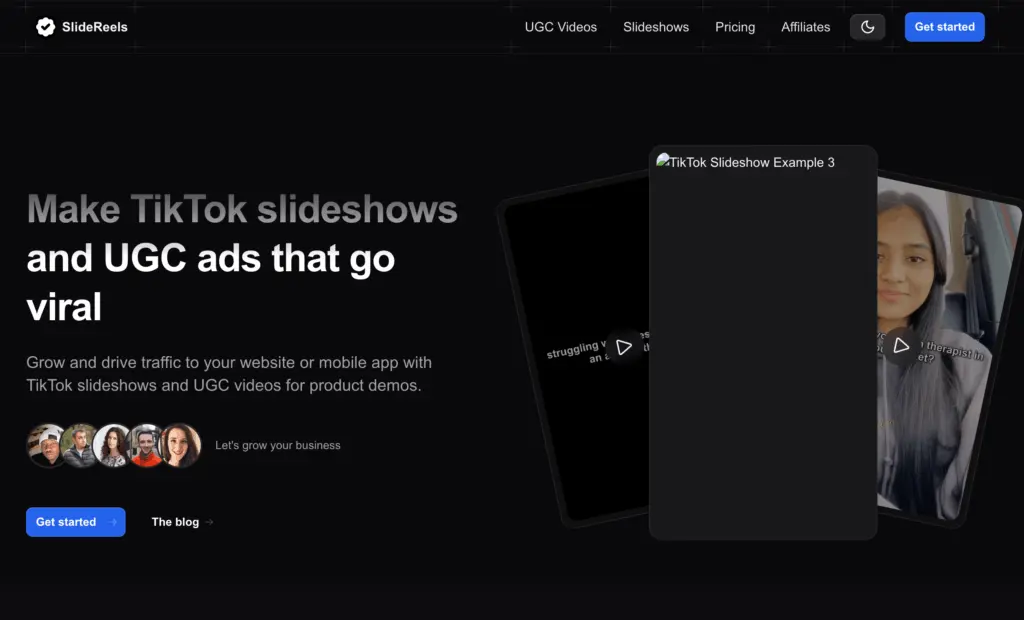 SlideReels - SlideReels - Make TikTok slideshows and AI UGC ads that go viral
