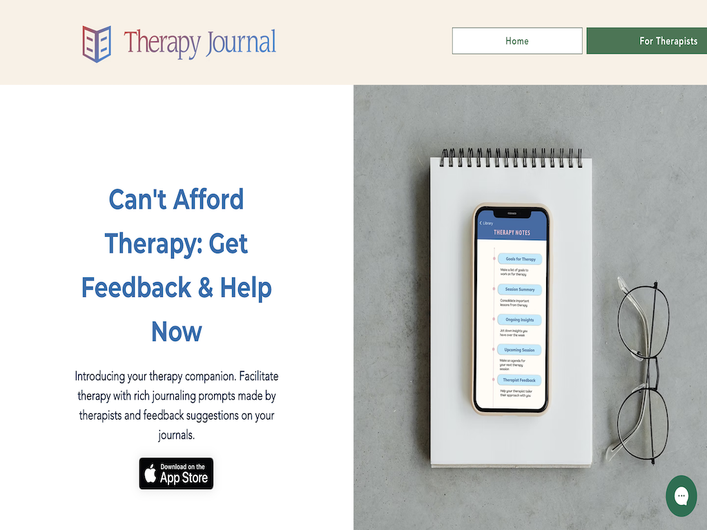 Therapy Journal: AI Journal - Cheaper than a therapist. Journal Prompts by Therapist and AI analysis.