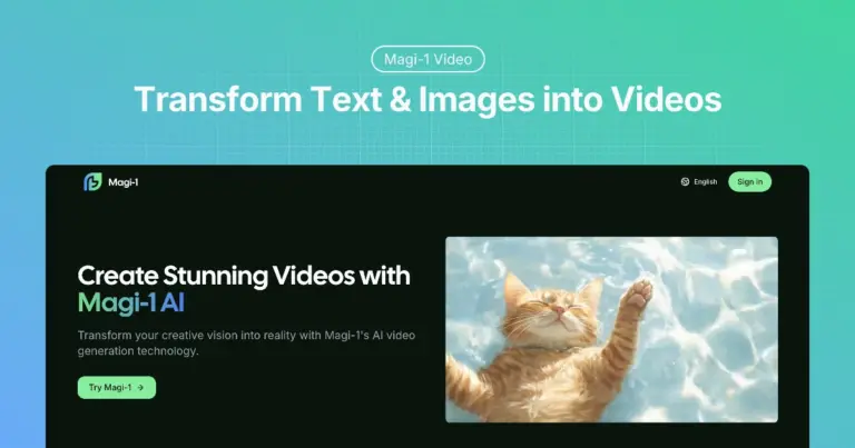 Magi-1 Video - Transform Text & Images into Videos | AI Video Generator